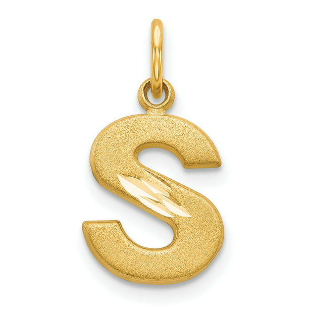 14k Yellow Gold Initial Charm Pendant from Roy Rose Jewelry 